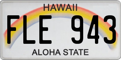 HI license plate FLE943