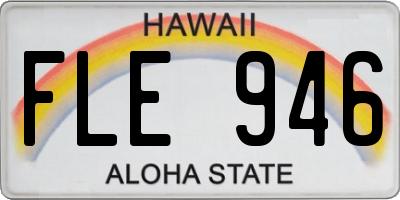 HI license plate FLE946