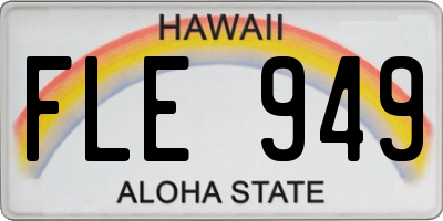 HI license plate FLE949