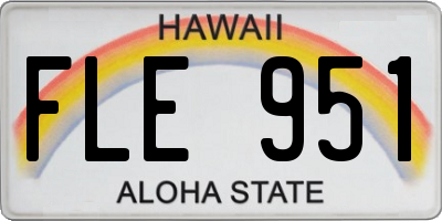 HI license plate FLE951