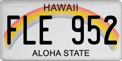 HI license plate FLE952