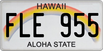 HI license plate FLE955