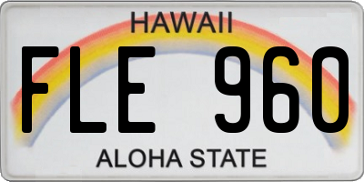 HI license plate FLE960