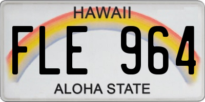 HI license plate FLE964