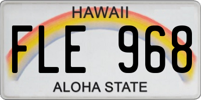 HI license plate FLE968