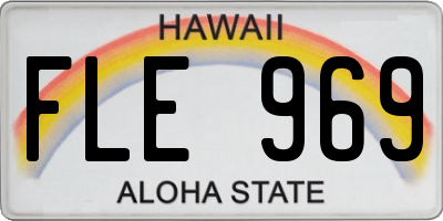 HI license plate FLE969