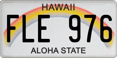 HI license plate FLE976