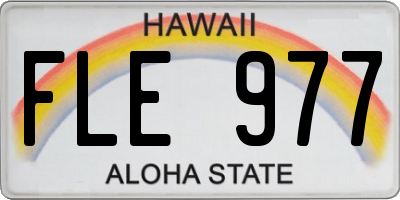 HI license plate FLE977