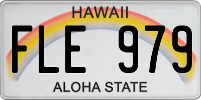 HI license plate FLE979