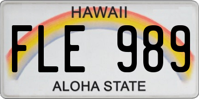 HI license plate FLE989
