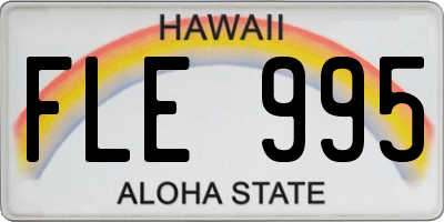 HI license plate FLE995