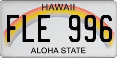 HI license plate FLE996