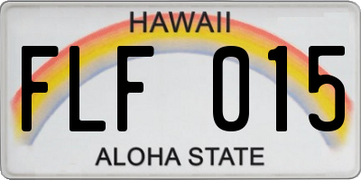 HI license plate FLF015