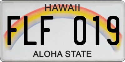HI license plate FLF019