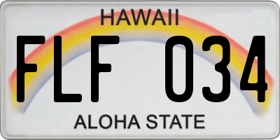 HI license plate FLF034