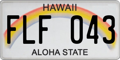HI license plate FLF043