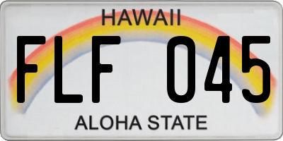 HI license plate FLF045
