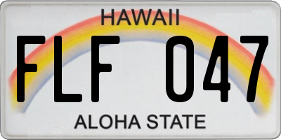HI license plate FLF047