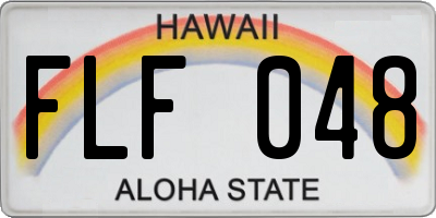 HI license plate FLF048