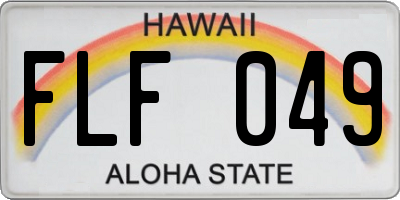 HI license plate FLF049