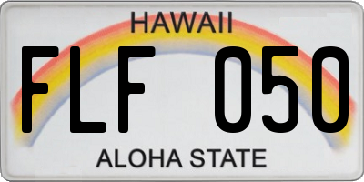 HI license plate FLF050
