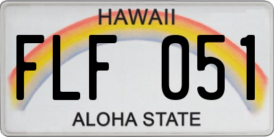 HI license plate FLF051
