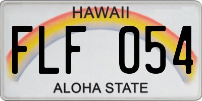 HI license plate FLF054