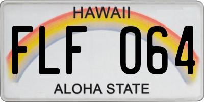 HI license plate FLF064