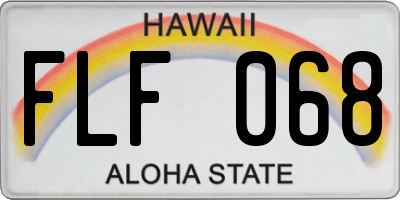 HI license plate FLF068
