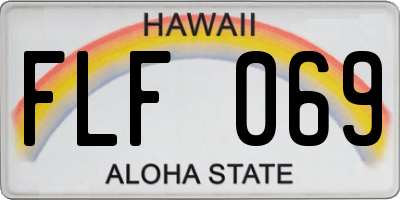HI license plate FLF069
