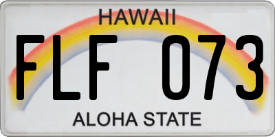 HI license plate FLF073