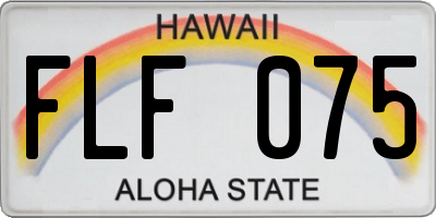 HI license plate FLF075