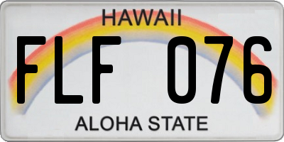 HI license plate FLF076
