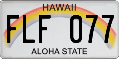 HI license plate FLF077