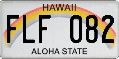 HI license plate FLF082