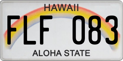 HI license plate FLF083
