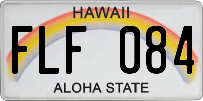 HI license plate FLF084