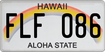HI license plate FLF086