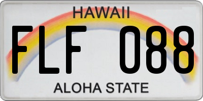 HI license plate FLF088