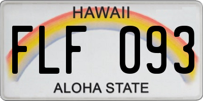 HI license plate FLF093