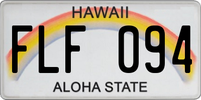 HI license plate FLF094