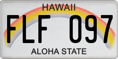 HI license plate FLF097