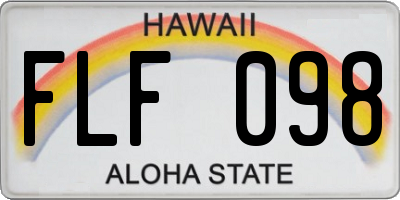 HI license plate FLF098