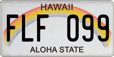 HI license plate FLF099