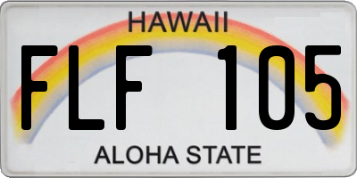 HI license plate FLF105