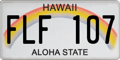 HI license plate FLF107