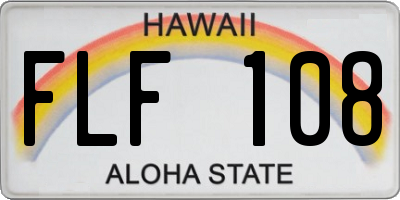 HI license plate FLF108
