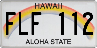HI license plate FLF112