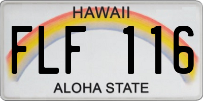HI license plate FLF116