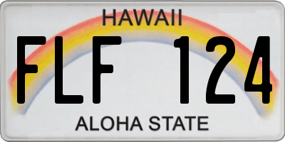 HI license plate FLF124